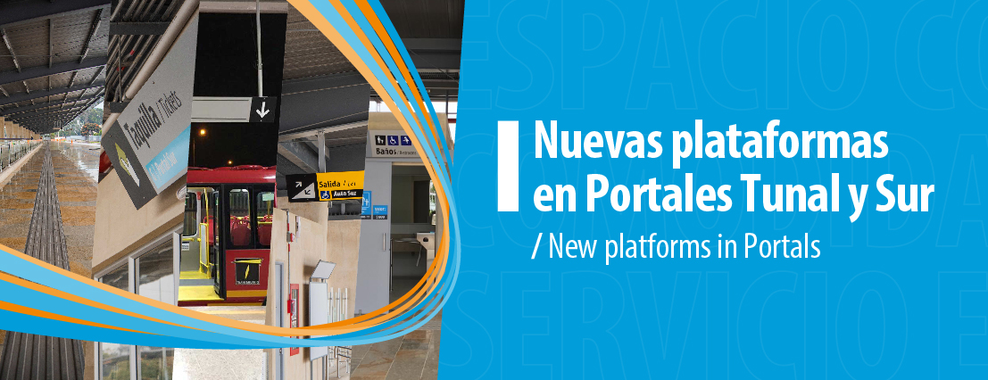 Plataformas de los Portales Tunal y Sur se mejoran