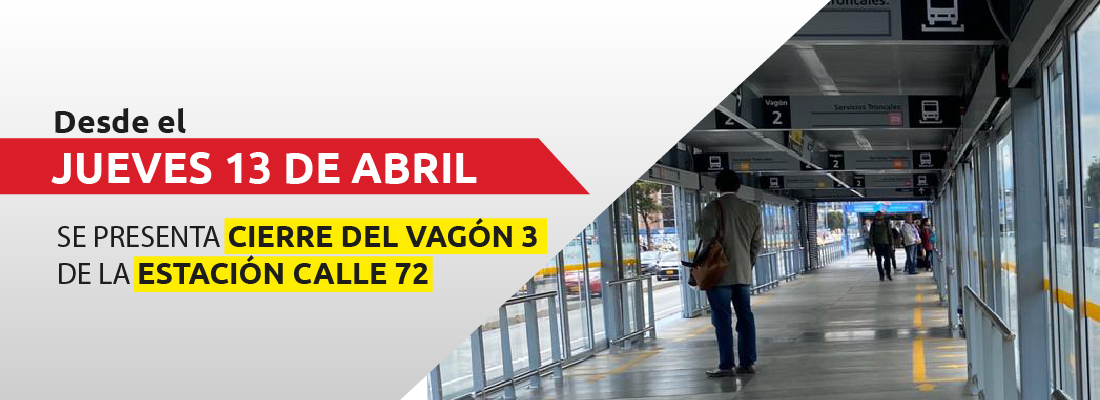 Estaci&oacute;n Calle 72 tendr&aacute; modificaciones por obras de la Primera L&iacute;nea del Metro de Bogot&aacute;
