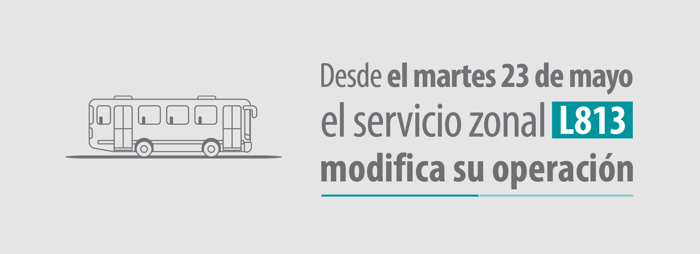 Ruta L813 modifica su operaci&oacute;n en Las Mercedes