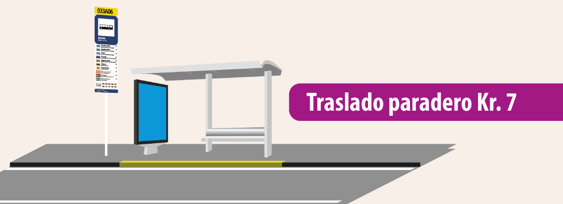 Traslado de paradero en la carrera 7 con calle 100
