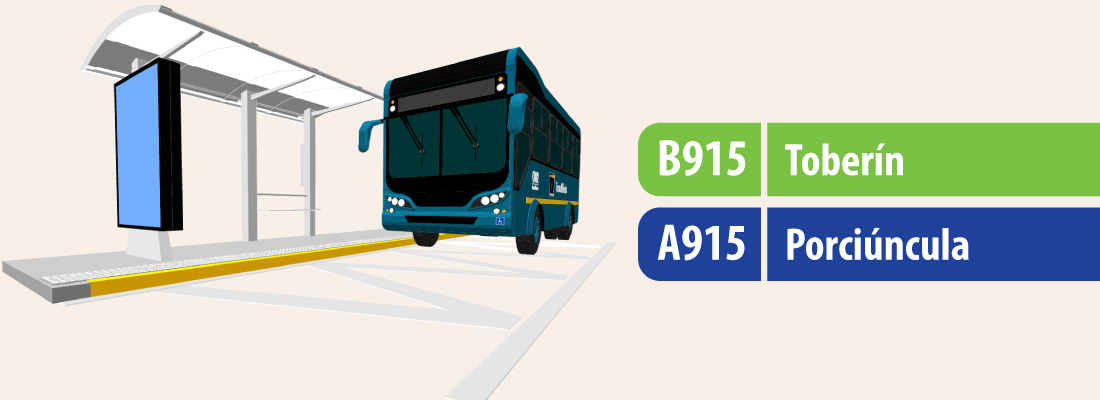 Ruta zonal B915 - A915 modifica su recorrido