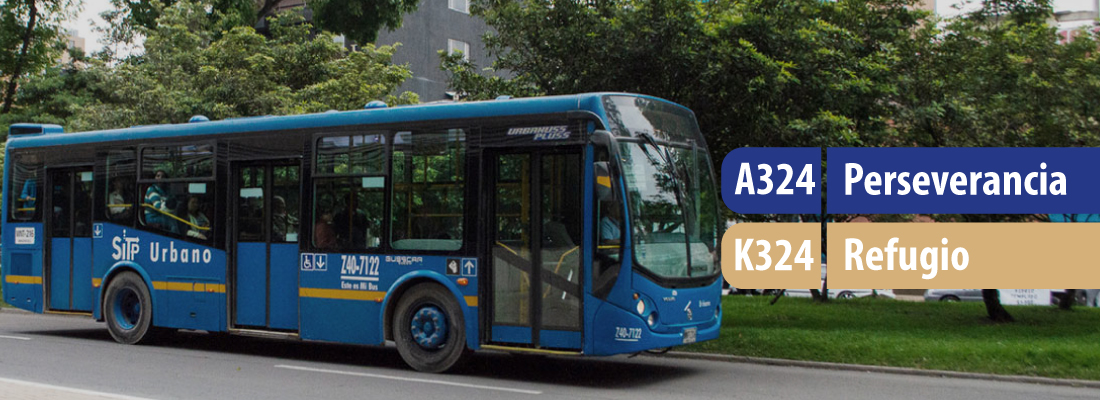 Ruta zonal A324 Perseverancia - K324 Refugio modifica su operaci&oacute;n