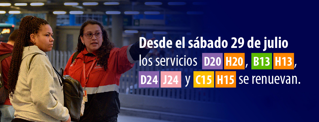 Servicios troncales D20, H20, D24, J24, C15, H15, B13 y H13 se renuevan