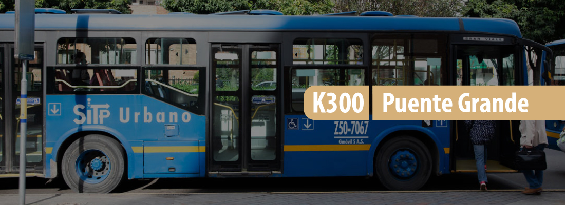 Servicio K300 Puente Grande tendr&aacute; un nuevo paradero