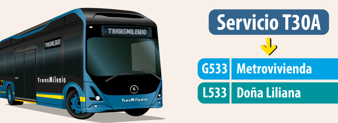 Ruta T30A pasa a llamarse L533 - G533 y modifica su operaci&oacute;n