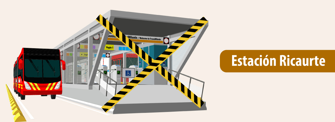 Vag&oacute;n de estaci&oacute;n Ricaurte presenta cierre por obras en la v&iacute;a