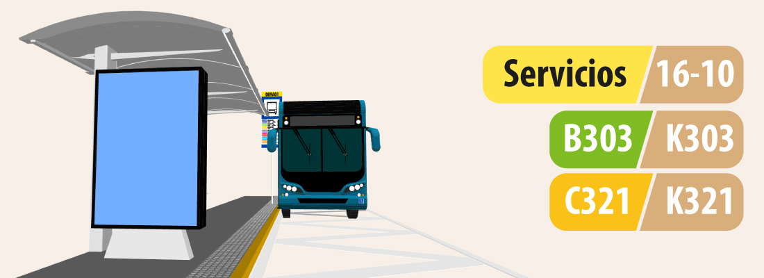 Servicios 16-10, B303 - K303, C321 - K321 retoman su operaci&oacute;n habitual