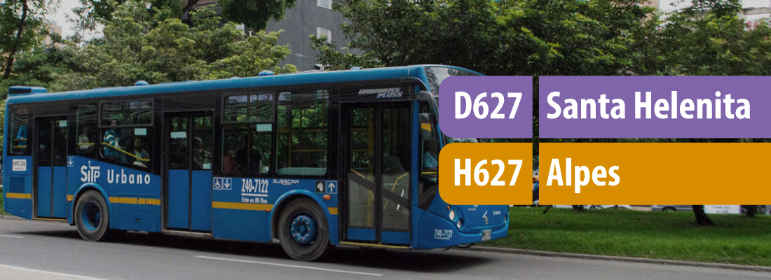 Servicio zonal D627 Santa Helenita - H627 Alpes modifica su operaci&oacute;n