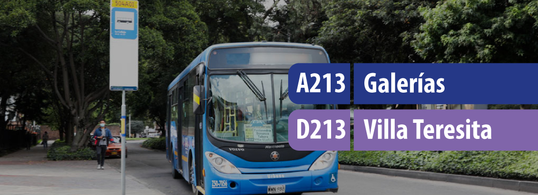 Ruta A213 Galer&iacute;as - D213 Villa Teresita, modifica su operaci&oacute;n