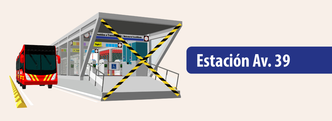 Cierre de acceso norte de la estaci&oacute;n Avenida 39
