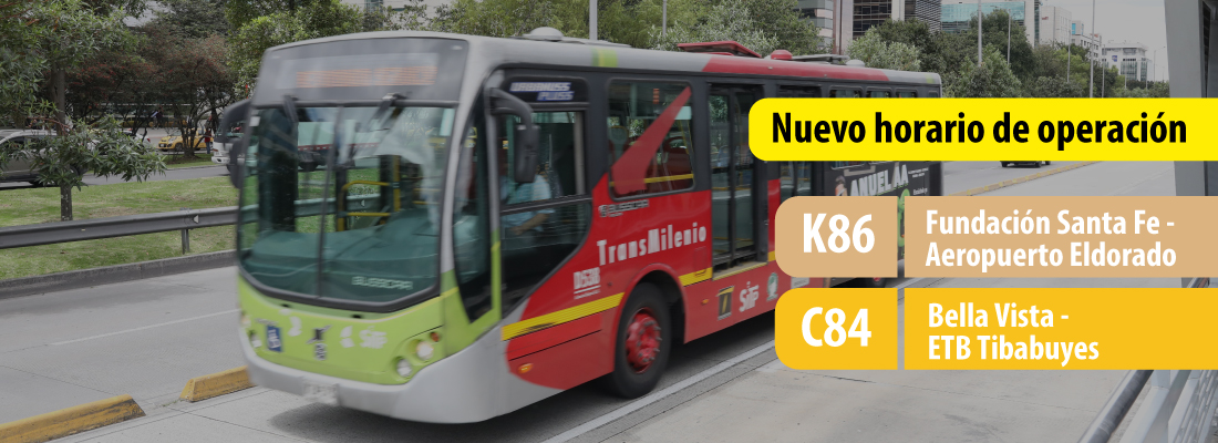 Rutas C84 y K86 cambian su horario