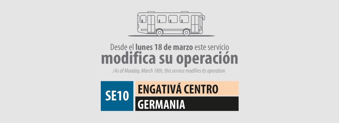 Servicio SE10 modifica su recorrido en Engativ&aacute;