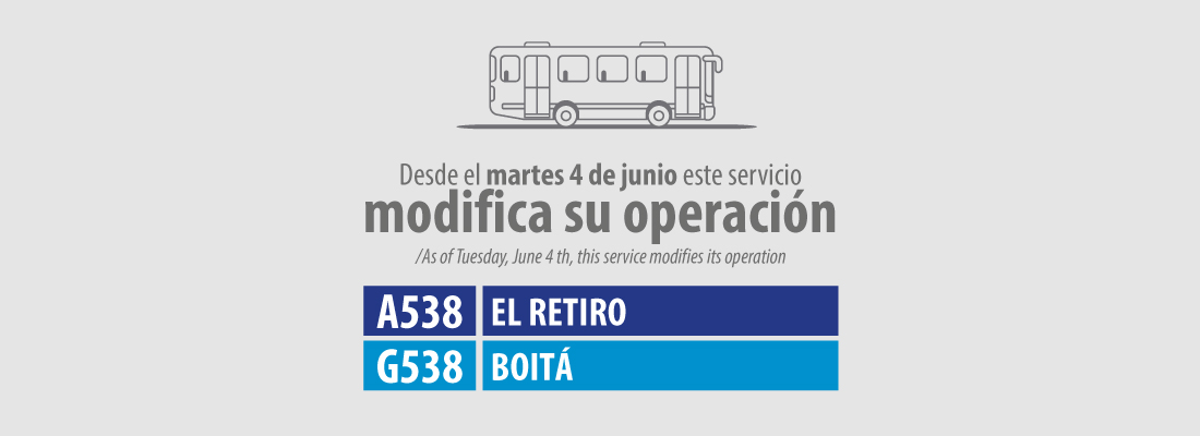 Ruta A538 - G538 extiende su recorrido