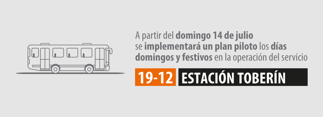 Servicio 19-12 har&aacute; plan piloto domingos y festivos