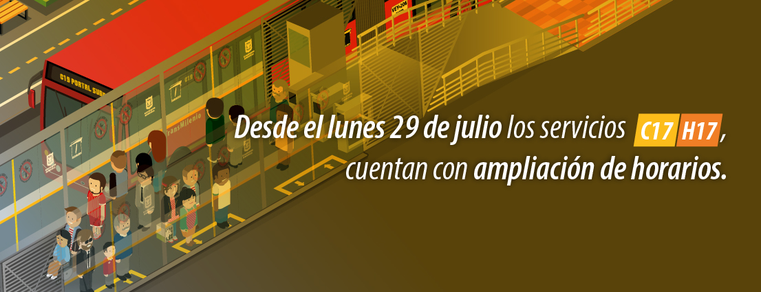 Servicios C17 - H17 modifica su horario de operaci&oacute;n