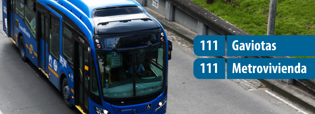Servicio zonal 111 Gaviotas - Metrovivienda modifica su operaci&oacute;n