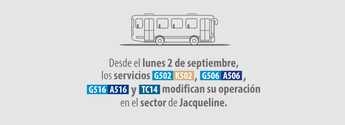 Servicios zonales modifica su recorrido en el sector de Jacqueline