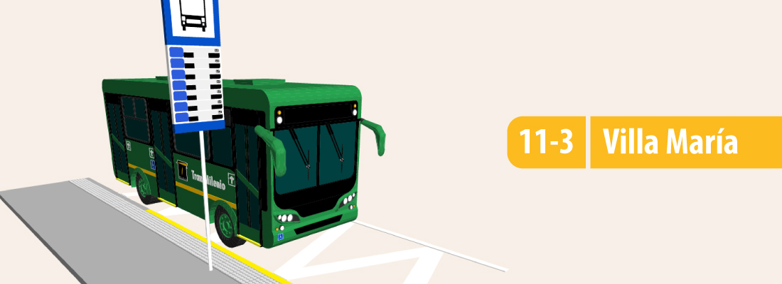 Servicio 11-3 Villa Mar&iacute;a, modifica su operaci&oacute;n