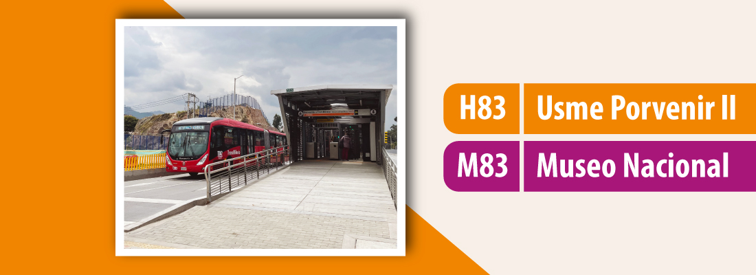 Servicios troncales H83 - M83 cambian su recorrido