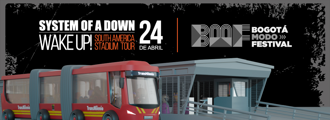 Rutas de TransMi habilitadas para el concierto de System of a Down