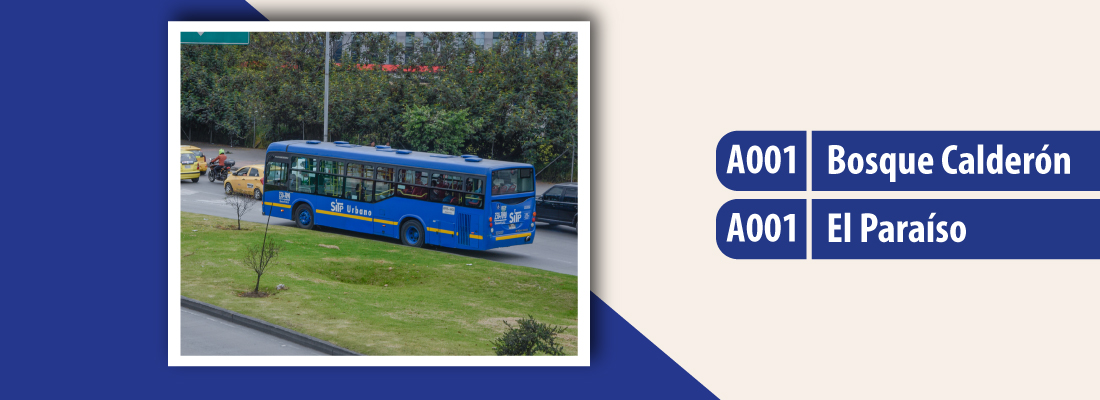 Servicio TransMiZonal A001 Bosque Calderón - El Paraíso modifica su recorrido