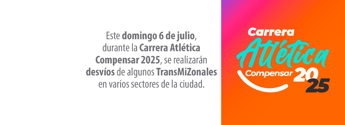 Desvíos TransMiZonales por carrera de Compensar