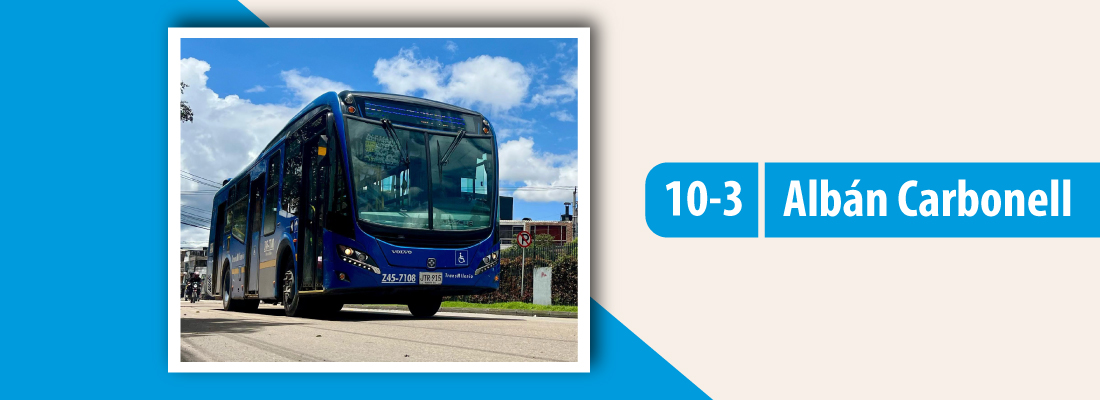 Servicio 10-3 Albán Carbonell colocará dos paradas adicionales en las noches