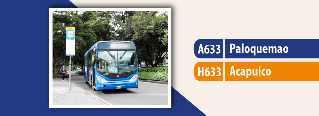 Servicio TransMiZonal A633 - H633 modifica su recorrido en Paloquemao