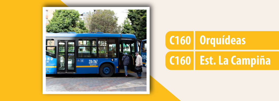 Servicio C160 Orquídeas - Estación la Campiña modifica sus horarios