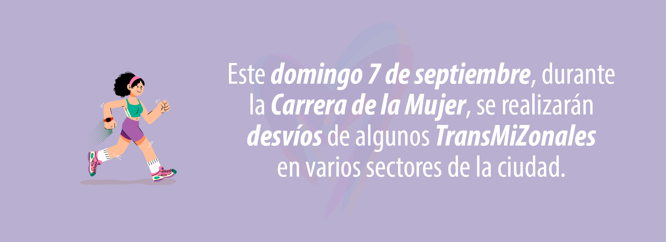 Desvíos de rutas zonales por Carrera de la Mujer