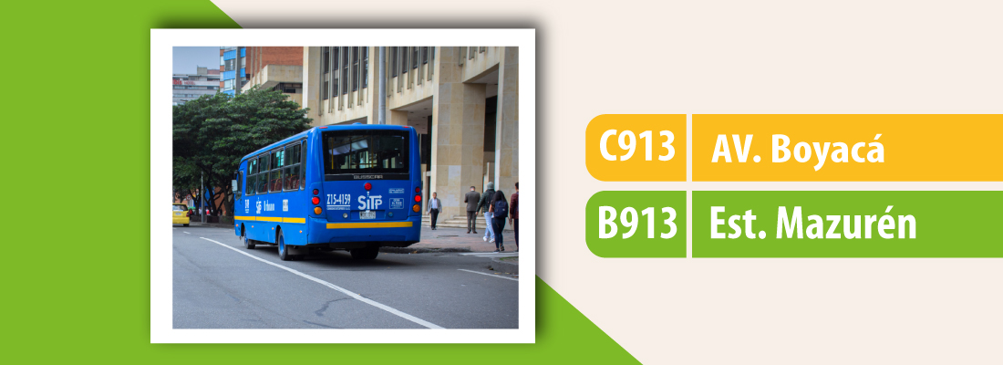 Servicio TransMiZonal C913 - B913 modifica su recorrido en Mazurén