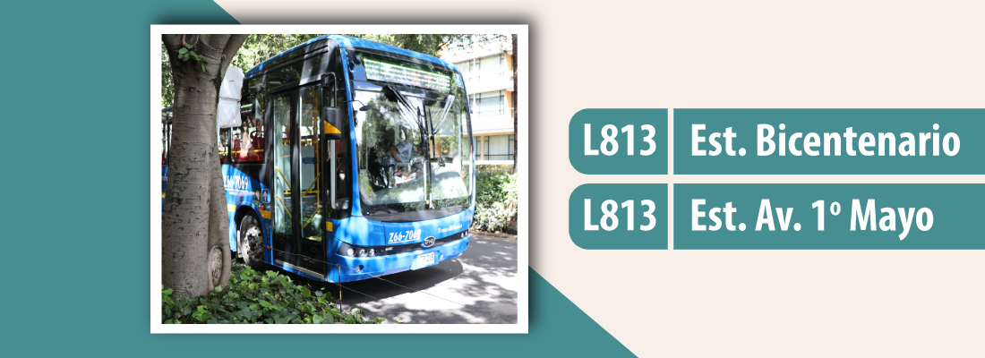 Cambio de horario en el servicio TransMiZonal L813 Estación Bicentenario - Avenida Primera de Mayo