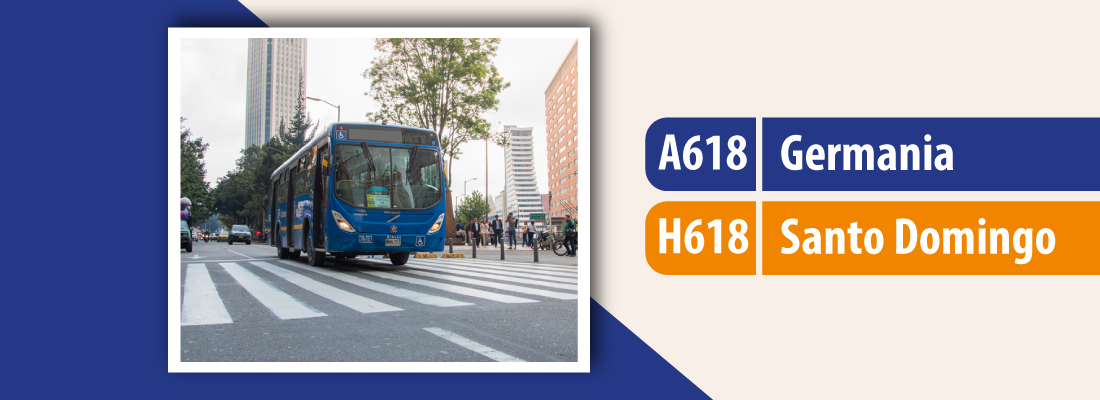 Servicio TransMiZonal A618 Germania - H618 Santo Domingo modifica su recorrido