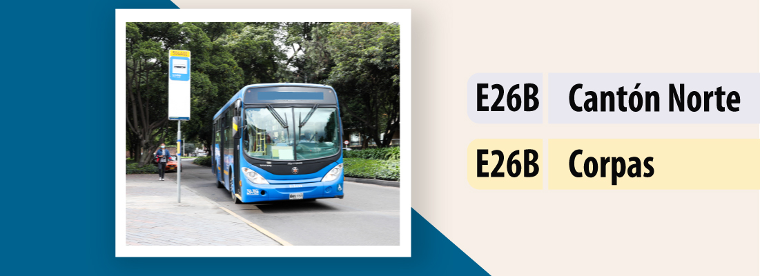 Servicio TransMiZonal E26B Cantón Norte - Corpas modifica su horario de operación
